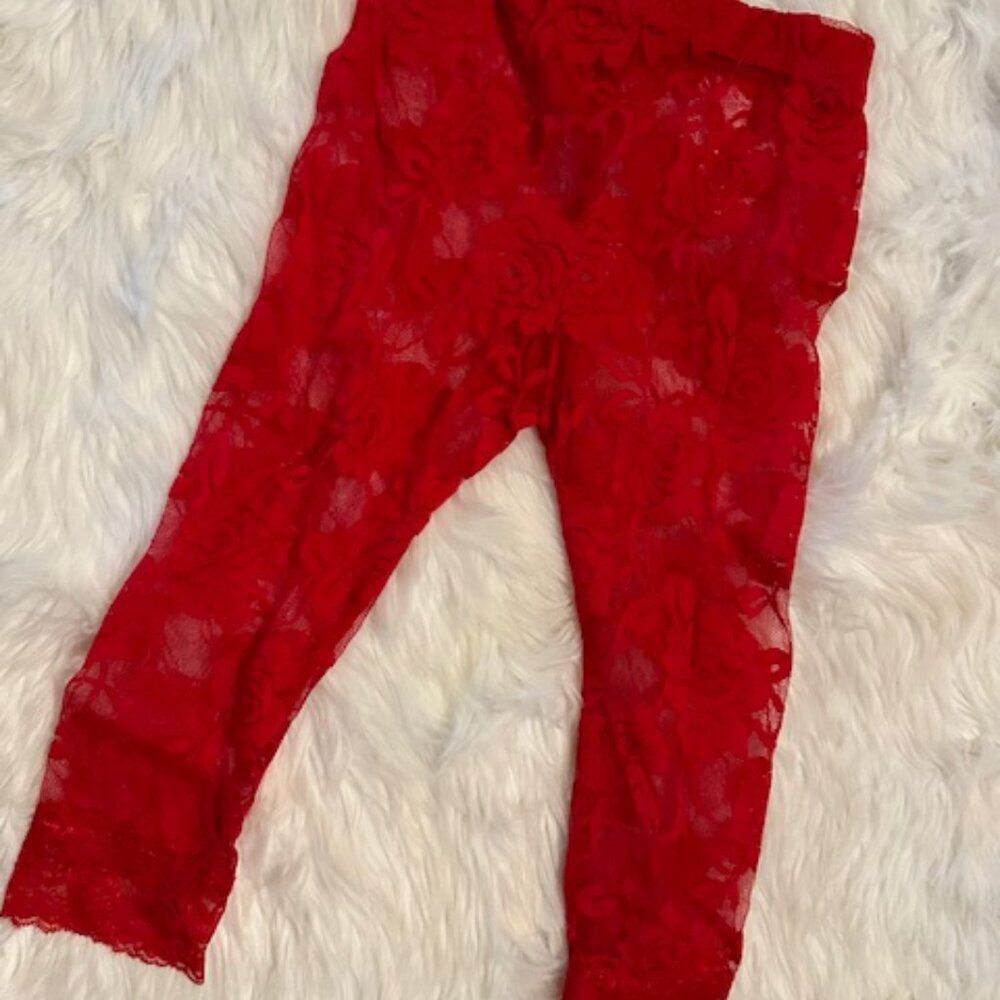 Red Lace Legging  7615  2T-4T   NWT Boutique